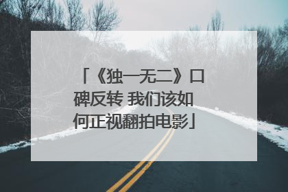 《独一无二》口碑反转 我们该如何正视翻拍电影