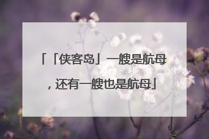 「侠客岛」一艘是航母，还有一艘也是航母