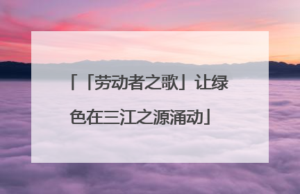 「劳动者之歌」让绿色在三江之源涌动