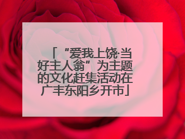 “爱我上饶·当好主人翁”为主题的文化赶集活动在广丰东阳乡开市