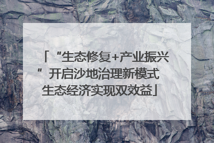 “生态修复+产业振兴”开启沙地治理新模式 生态经济实现双效益