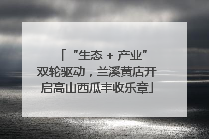 “生态 + 产业”双轮驱动，兰溪黄店开启高山西瓜丰收乐章