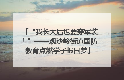 “我长大后也要穿军装！”——观沙岭街道国防教育点燃学子报国梦
