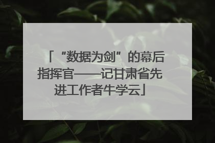 “数据为剑”的幕后指挥官——记甘肃省先进工作者牛学云