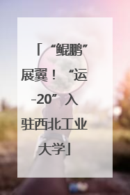 “鲲鹏”展翼！“运-20”入驻西北工业大学