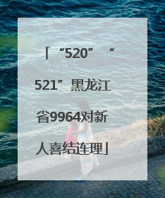“520”“521”黑龙江省9964对新人喜结连理
