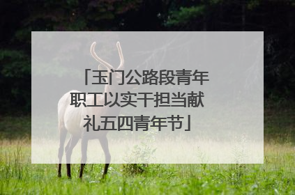玉门公路段青年职工以实干担当献礼五四青年节