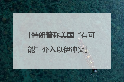 特朗普称美国“有可能”介入以伊冲突