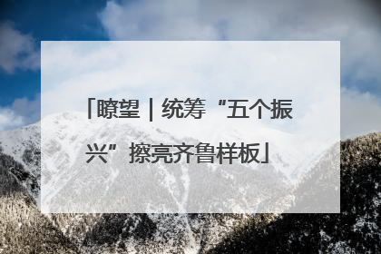 瞭望｜统筹“五个振兴”擦亮齐鲁样板