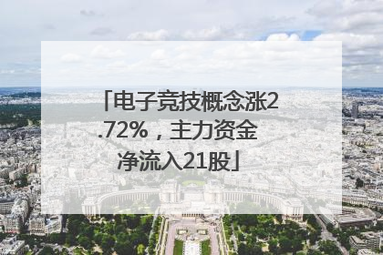 电子竞技概念涨2.72%，主力资金净流入21股
