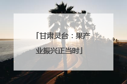 甘肃灵台：果产业振兴正当时