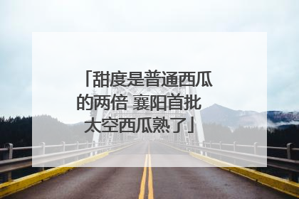 甜度是普通西瓜的两倍 襄阳首批太空西瓜熟了