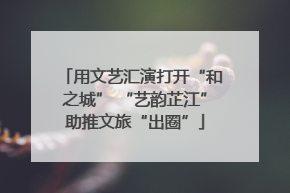 用文艺汇演打开“和之城” “艺韵芷江”助推文旅“出圈”