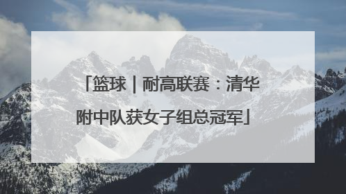篮球｜耐高联赛：清华附中队获女子组总冠军