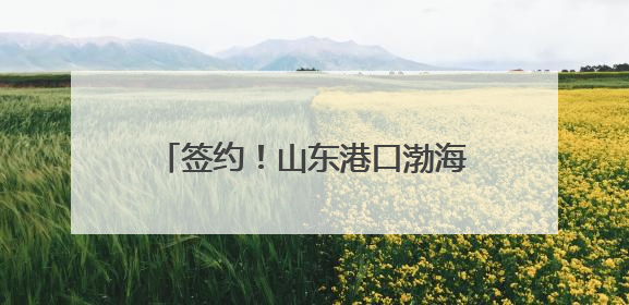 签约！山东港口渤海湾港首次携手国外港口开展供应链合作