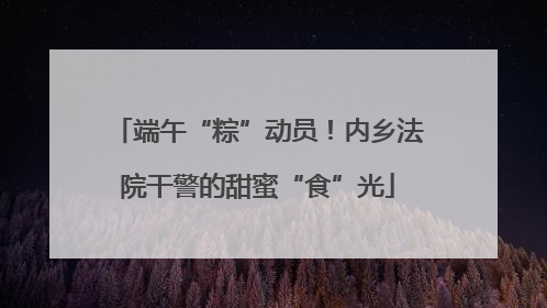 端午“粽”动员！内乡法院干警的甜蜜“食”光