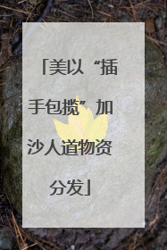 美以“插手包揽”加沙人道物资分发