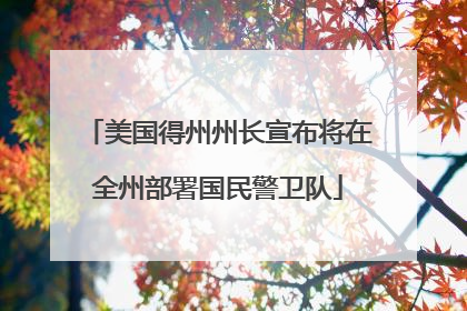 美国得州州长宣布将在全州部署国民警卫队