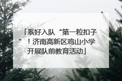 系好入队“第一粒扣子”！济南高新区鸡山小学开展队前教育活动
