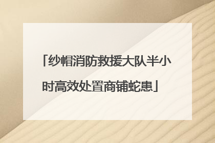 纱帽消防救援大队半小时高效处置商铺蛇患