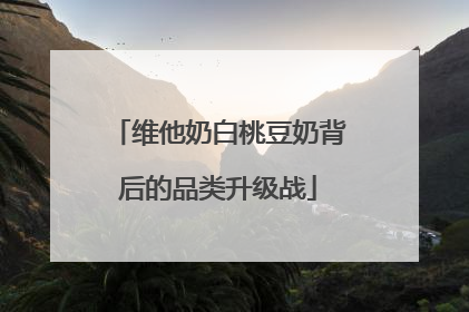 维他奶白桃豆奶背后的品类升级战