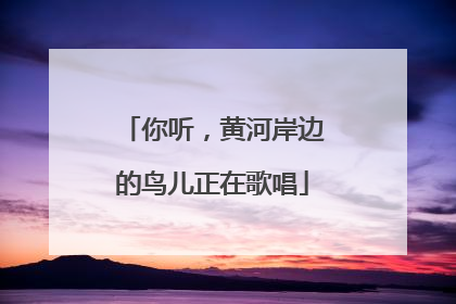 你听，黄河岸边的鸟儿正在歌唱