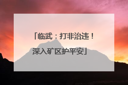 临武：打非治违！深入矿区护平安