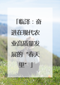 临泽：奋进在现代农业高质量发展的“春天里”