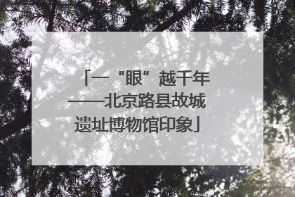 一“眼”越千年——北京路县故城遗址博物馆印象