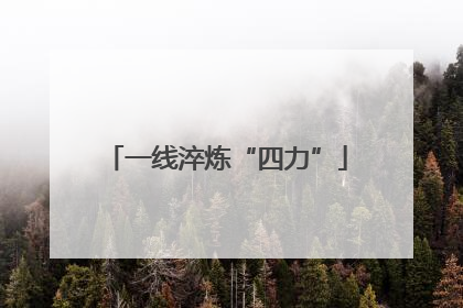 一线淬炼“四力”