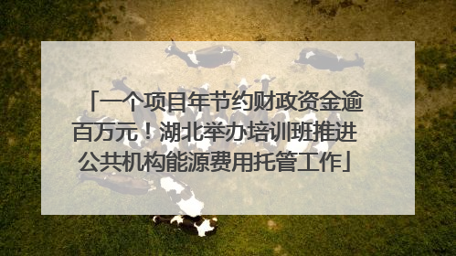 一个项目年节约财政资金逾百万元！湖北举办培训班推进公共机构能源费用托管工作
