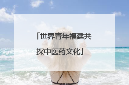 世界青年福建共探中医药文化