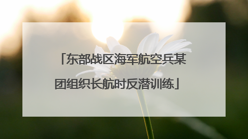 东部战区海军航空兵某团组织长航时反潜训练