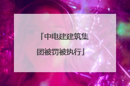 中电建建筑集团被罚被执行