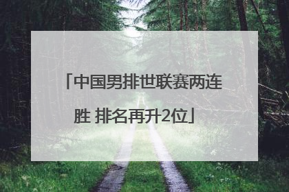 中国男排世联赛两连胜 排名再升2位