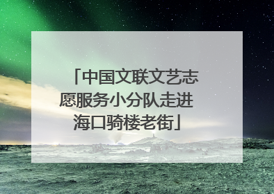 中国文联文艺志愿服务小分队走进海口骑楼老街