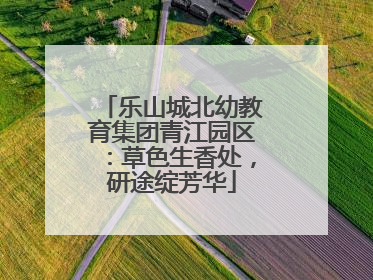 乐山城北幼教育集团青江园区：草色生香处，研途绽芳华