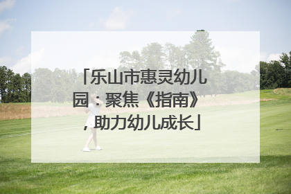 乐山市惠灵幼儿园：聚焦《指南》，助力幼儿成长