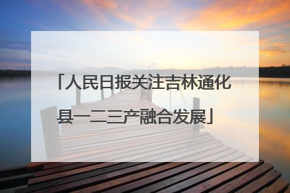 人民日报关注吉林通化县一二三产融合发展