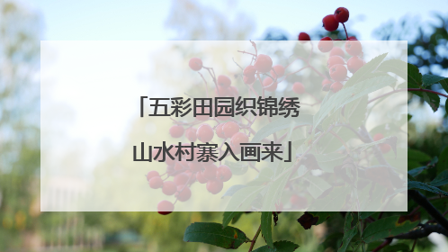 五彩田园织锦绣 山水村寨入画来