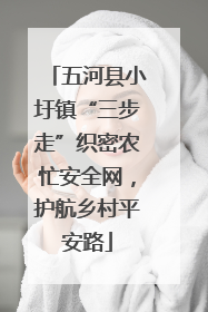 五河县小圩镇“三步走”织密农忙安全网，护航乡村平安路