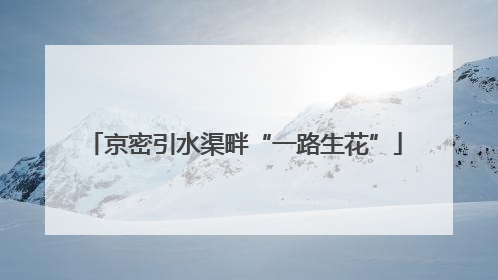 京密引水渠畔“一路生花”