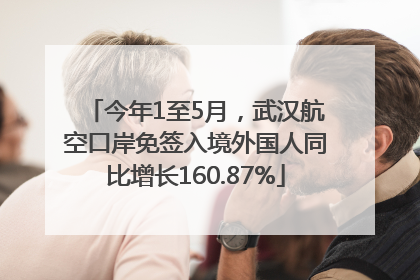 今年1至5月，武汉航空口岸免签入境外国人同比增长160.87%
