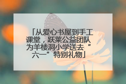 从爱心书屋到手工课堂，跃莱公益团队为羊楼洞小学送去“六一”特别礼物