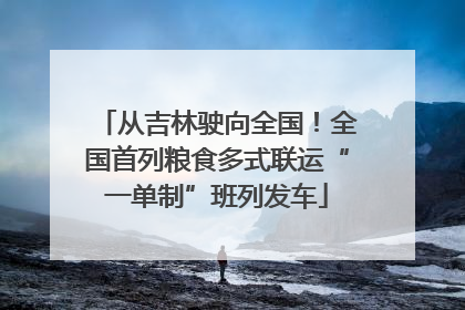 从吉林驶向全国！全国首列粮食多式联运“一单制”班列发车