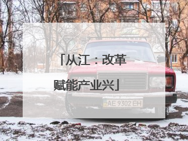 从江：改革赋能产业兴