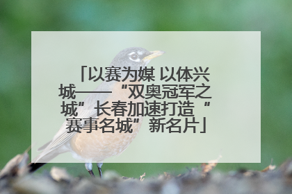 以赛为媒 以体兴城——“双奥冠军之城”长春加速打造“赛事名城”新名片
