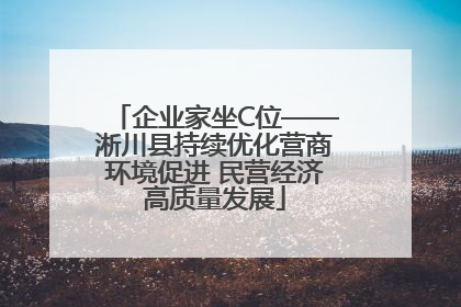 企业家坐C位——淅川县持续优化营商环境促进 民营经济高质量发展