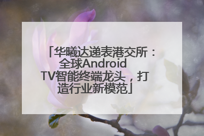 华曦达递表港交所：全球Android TV智能终端龙头，打造行业新模范