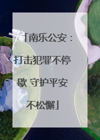 南乐公安：打击犯罪不停歇 守护平安不松懈